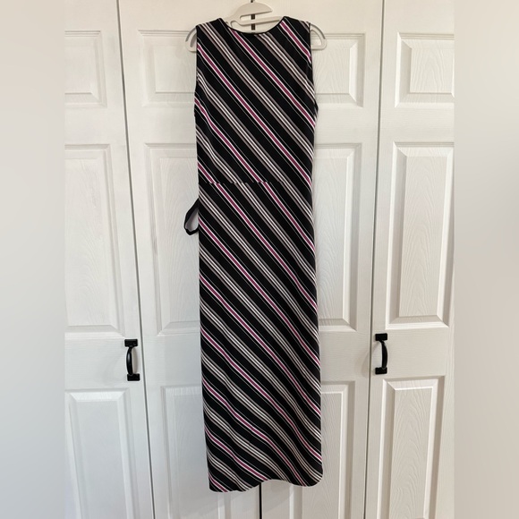 White House Black Market Striped Faux Wrap Midi Dress Size XL NWT - Picture 5 of 7